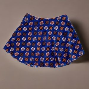 South Moon Under Blue Pattern Mini Circle Skirt